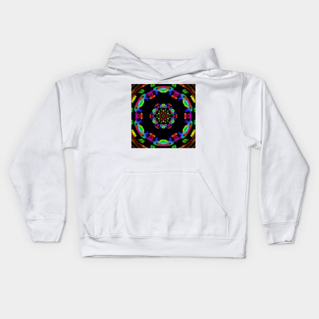 Neon Rainbow - Orbital Eyeball Kids Hoodie by Boogie 72